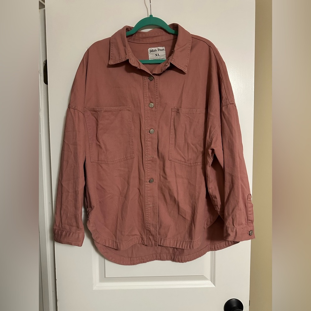 White Birch Pink Jean Jacket